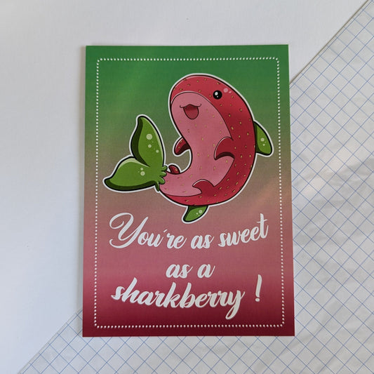 Postkarte "Strawberryshark"